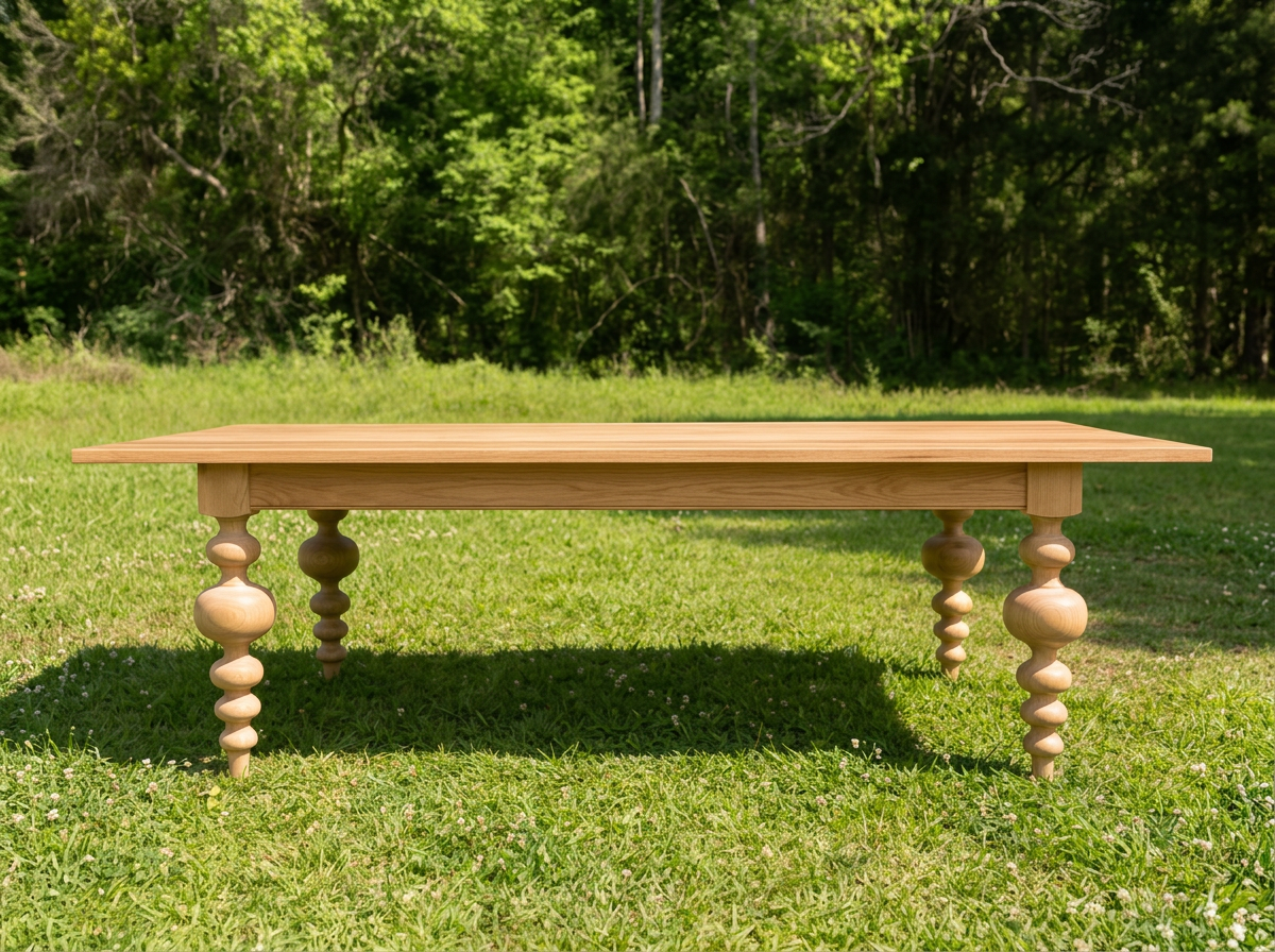 Orleans Harvest Table handcrafted by Sunset Edge & Wood